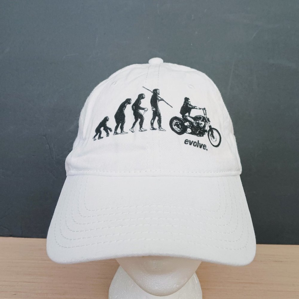 Ape Motorcycle Evolve Off White Strap Back Hat Cap